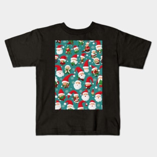 Christmas Seamless Pattern, Santa and Christmas Gnomes #10 Kids T-Shirt